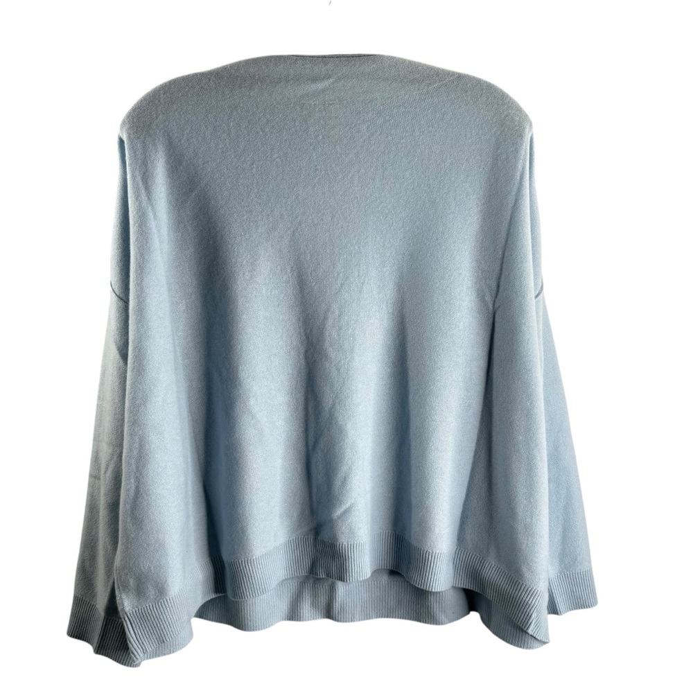 PILCRO SIZE 3X LIGHT BLUE LONG SLEEVE MOCK TURTLENECK CASHMERE SWEATER NWT - Picture 3 of 5